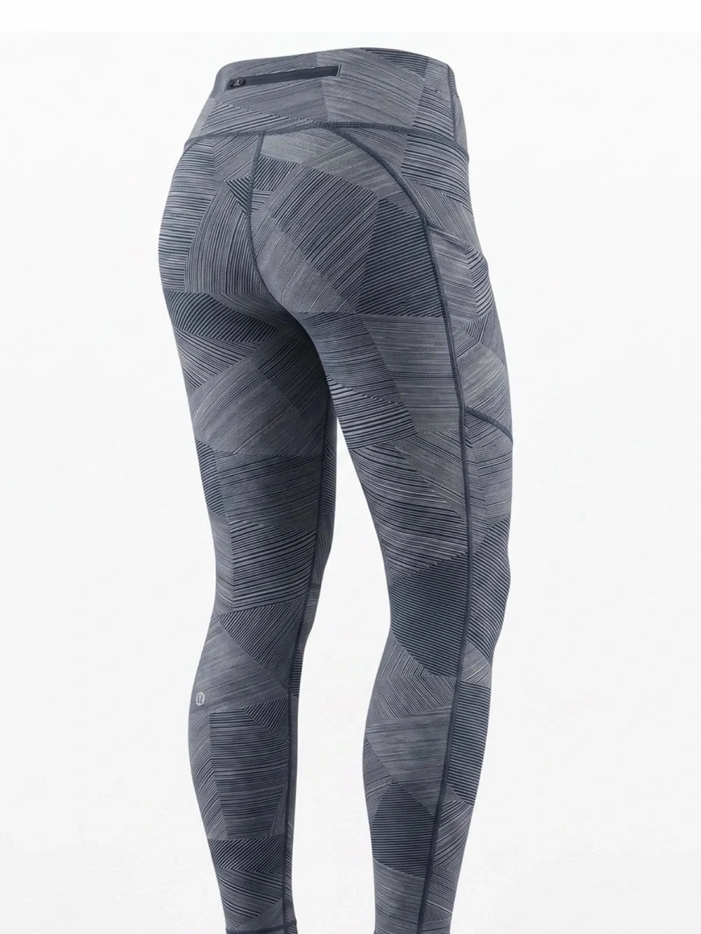 lululemon athletica Navy Geometric Print speed up crop 21”